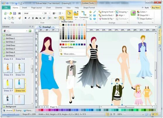 Программа одежда фото Edraw Max Makes Fashion Design Easier - Style2Designer Fashion design software, 