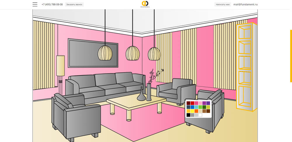 Программа подбора обоев в интерьере онлайн Проверить сочетание цветов в интерьере - Гранд Проект Декор.ру