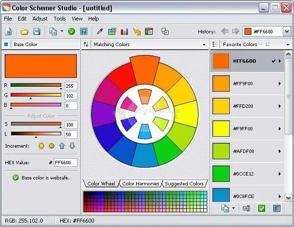 Программа подбора цветов по фото Imagens - Color Schemer 3.1