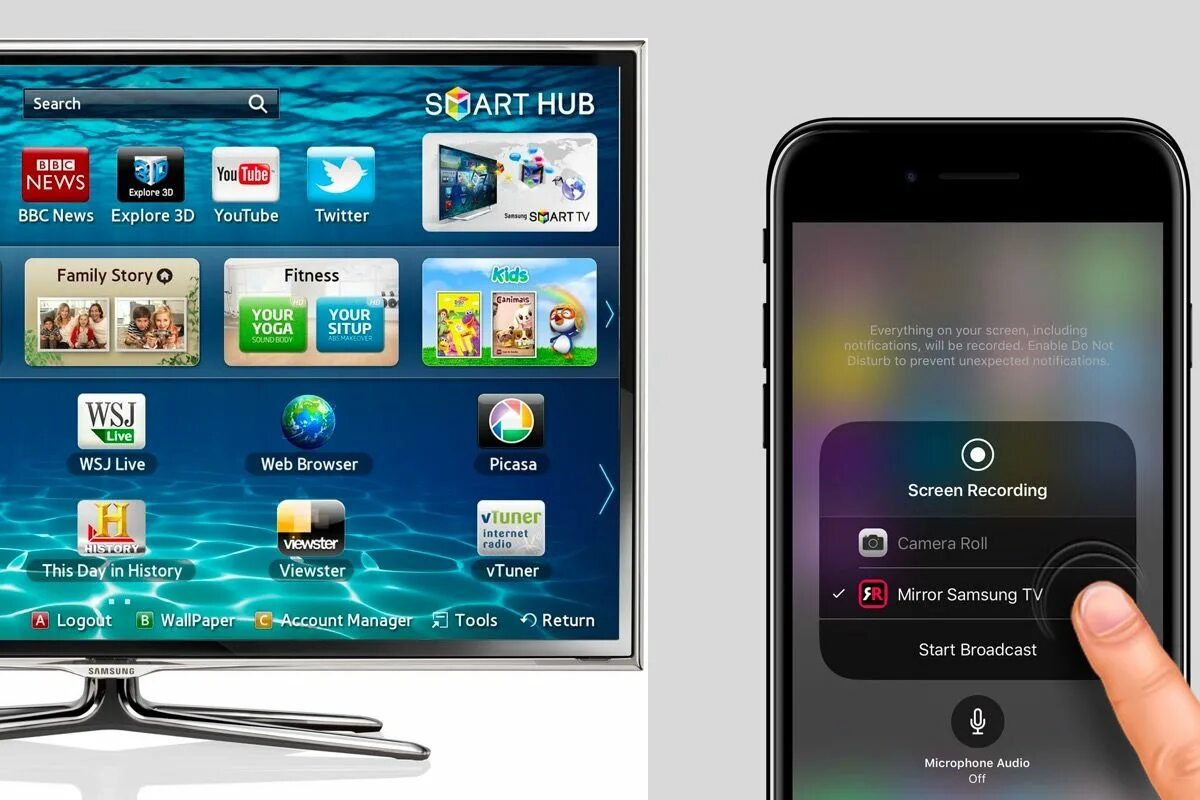 Программа подключения к телевизору самсунг Как подключить айфон к телевизору смарт тв