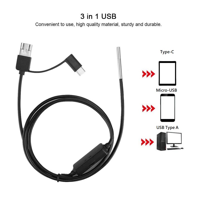 Программа подключения usb камеры INSKAM USB and Android OTG Endoscope 3in1 Borescope 3.9mm Ultra thin Waterproof 