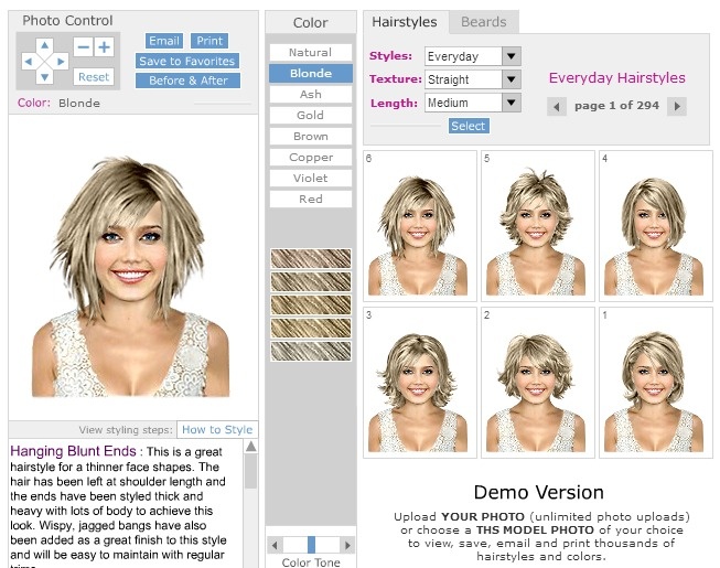 Программа прическа и цвет волос Virtual Hairstyles - Hair Imaging - Makeover Software Virtual hairstyles, Virtua