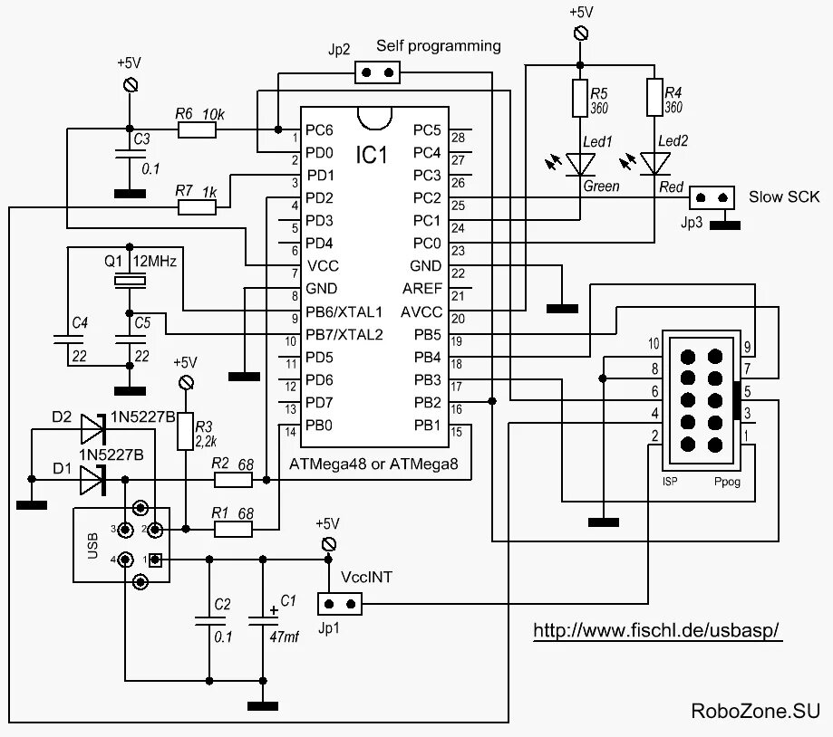 Программатор своими руками схема Проекты на atmega8