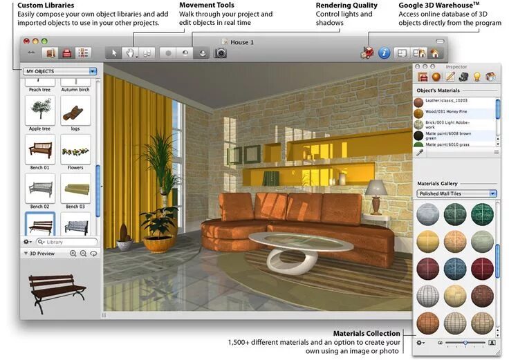 Программы для дизайна интерьера для начинающих Architecture, Fabolous Design Of The Living Room Made Of The Wonderful Software 