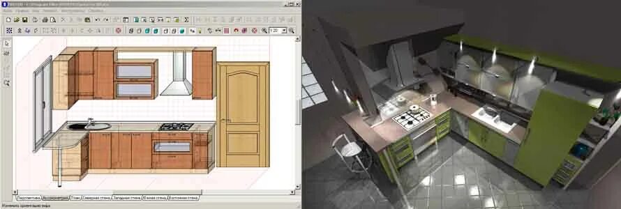 Программы для дизайна кухни на русском Проект кухни приложение HeatProf.ru