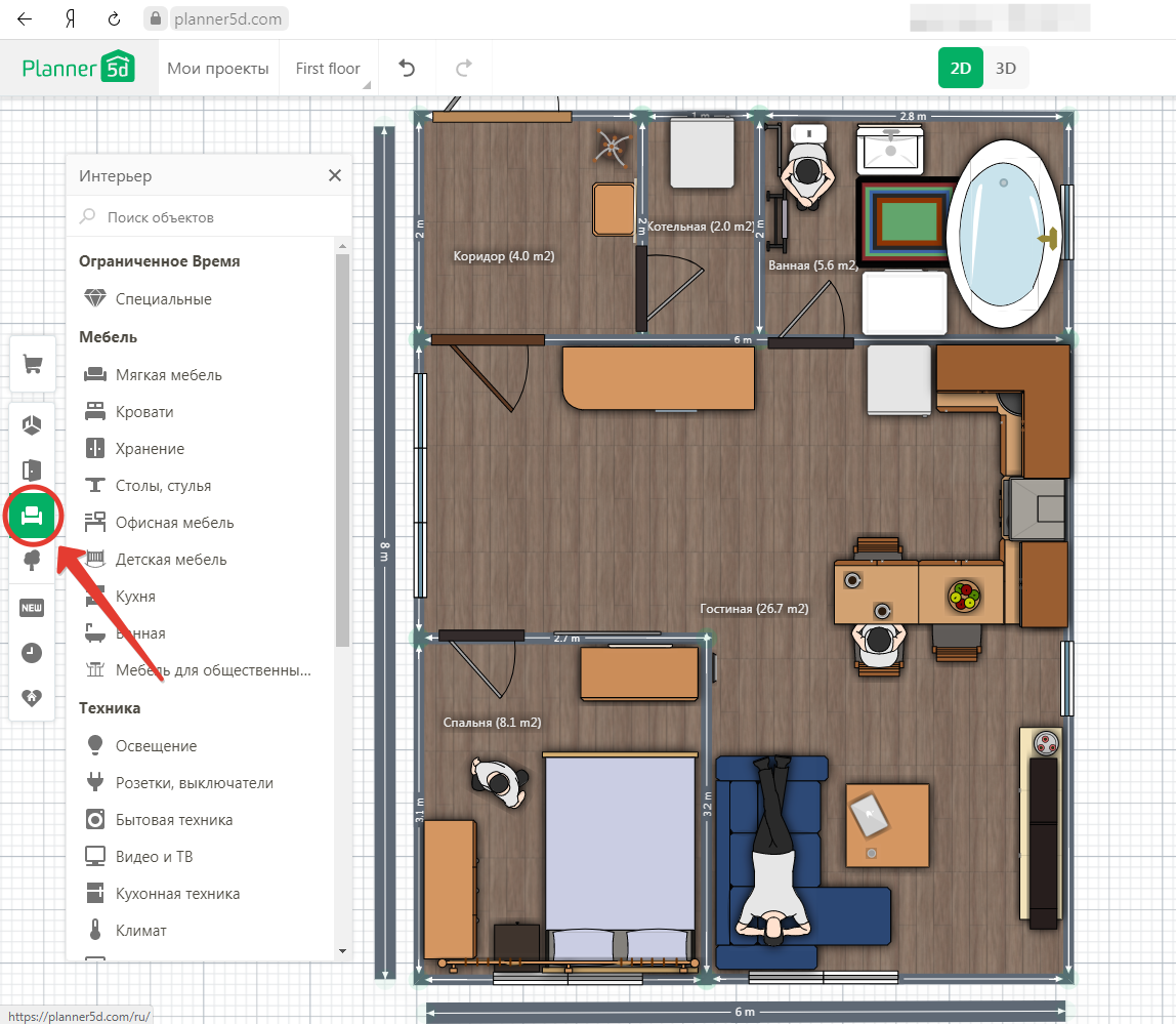 Программы для планировки интерьера и расстановки мебели Как самому сделать планировку с расстановкой мебели, прямо в браузере с 3D визуа