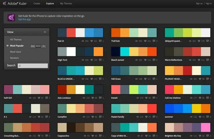 Программы для подбора фото по цвету adobe-kuler Logo design color palette, Website color palette, Color palette gene