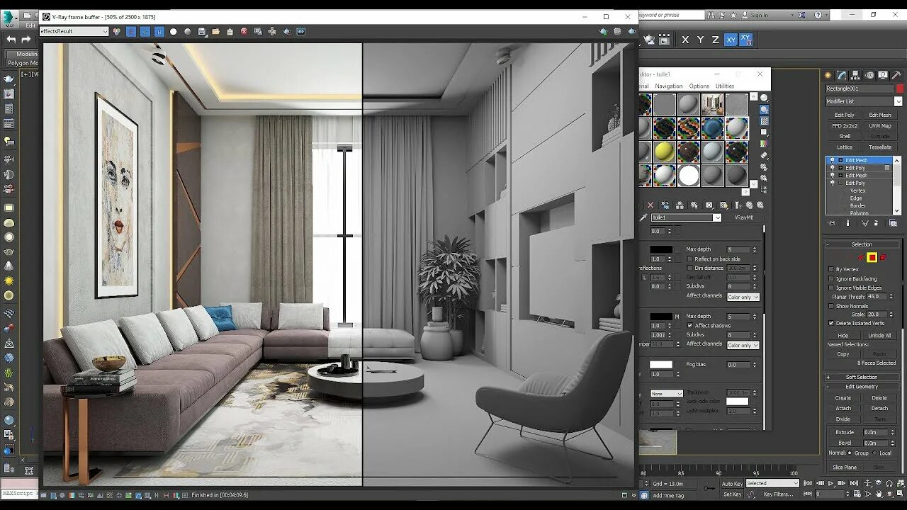 Программы для визуализации дизайна интерьера 3dmax l vray interior design - livingroom lec3 - YouTube