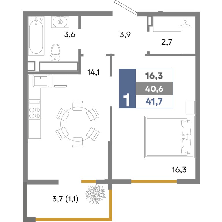 Прогресс пригородная ул 3 село белоглинка фото Купить 1-комнатную квартиру 41,7 м² по адресу Республика Крым, Симферопольский р