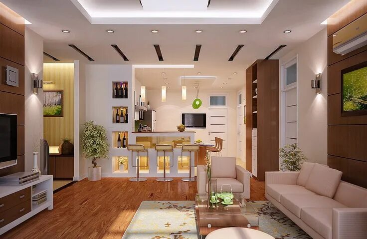 Проходная кухня гостиная дизайн Pin by Ines Mihoci on Interior design Living room design modern, House interior,