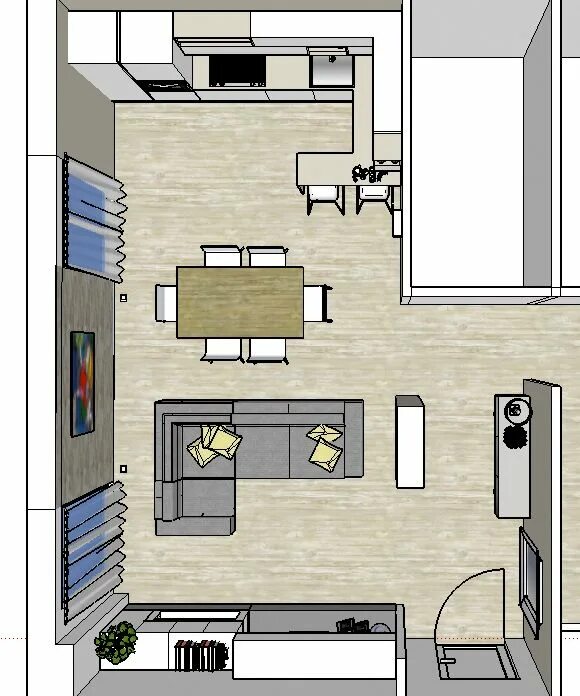 Проходная кухня гостиная планировка Guide to Furniture Arrangement #Largelivingroomlayout Open plan kitchen living r