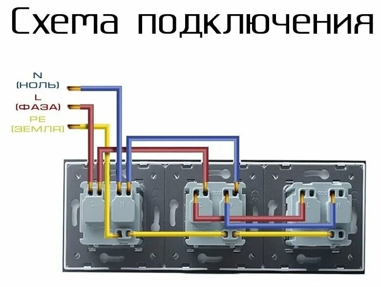 Проходная розетка 220в подключение Розетка 3-гнезда с заземлением для скрытой установки, треугольник, NE-AD, 16А, 2