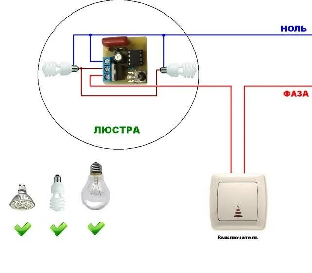 Проходной беспроводной выключатель света схема подключения Дистанционный выключатель: беспроводной и на пульте управления, схема подключени