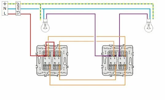 Проходной двухклавишный legrand схема подключения electricitefacile.tk Electrical projects, Electrical layout, Electrical wiring