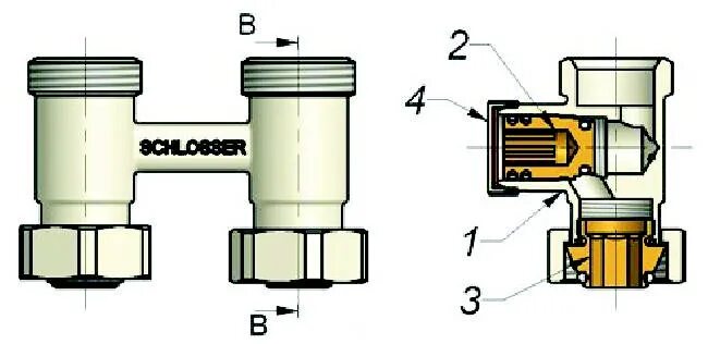 Проходной узел подключения радиатора Узел подключения проходной G 3/4 x 3/4 D=50 MM , белый купить в СПб, фото, отзыв