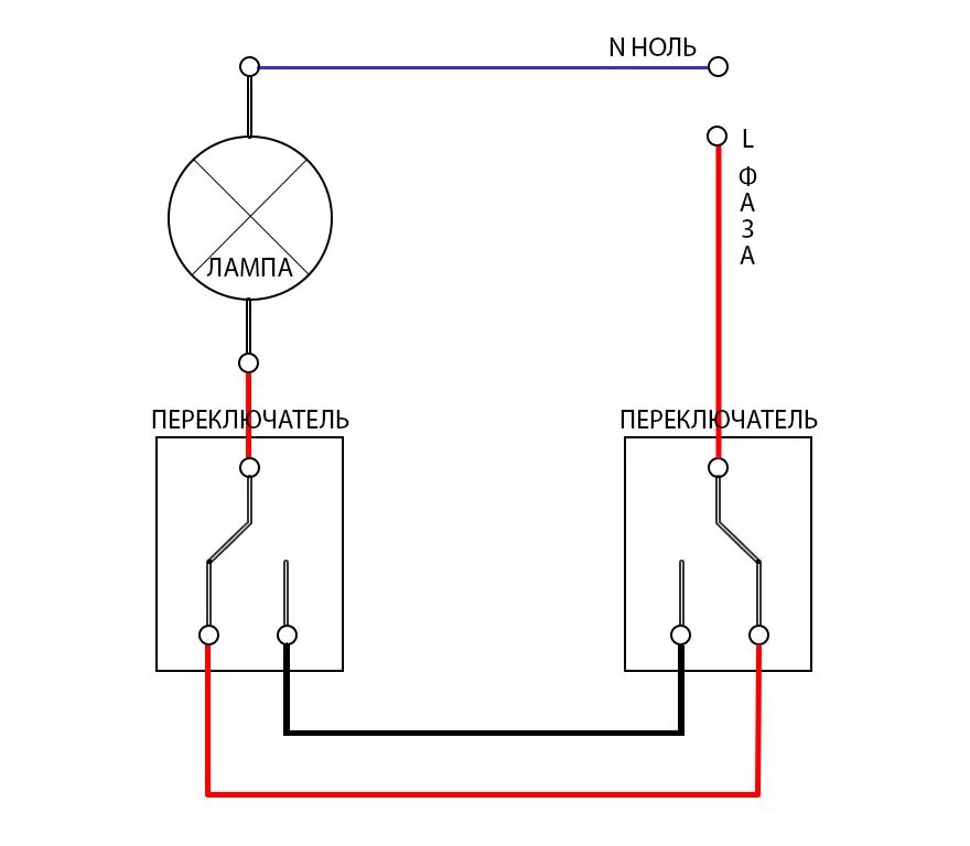 Схема проходного выключателя Home electrical wiring, Diy electrical, Electrical 