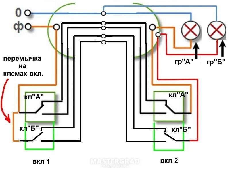 Проходной выключатель подключение своими руками пошаговая инструкция Картинки СХЕМА ПРОХОДНОГО ДВУХКЛАВИШНОГО С ДВУХ МЕСТ