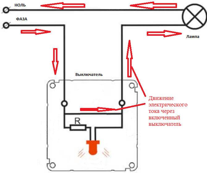 Проходной выключатель с подсветкой подключение подсветки Подключение и устранение возможных проблем при использовании выключателя с подсв