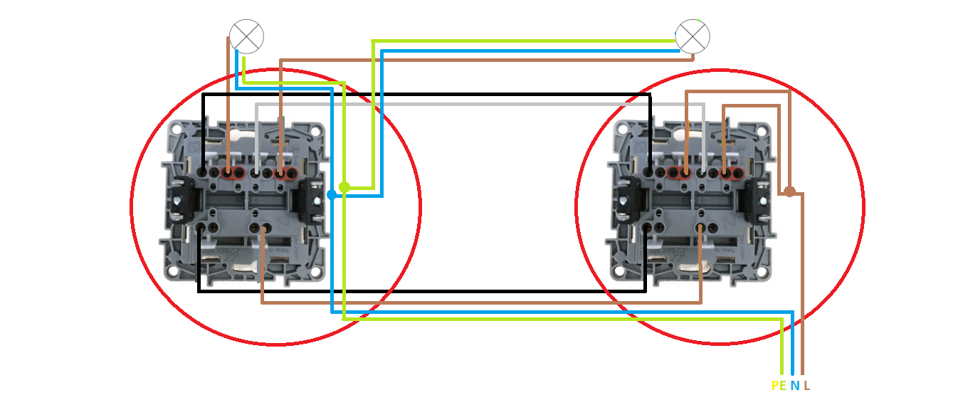 Проходные подключение легран Connecting Two Lamps & Two Switches in Garage: Double Staircase Switches, Flush-