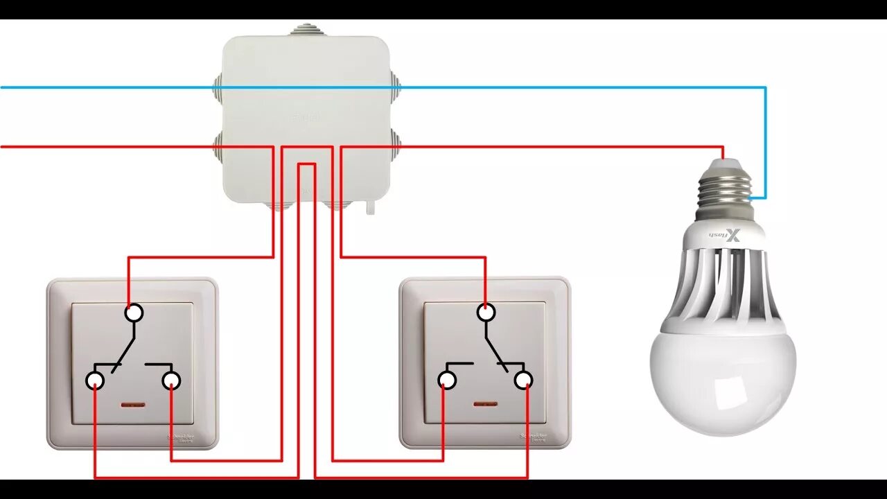 Проходные выключатели подключение без коробки Проходной выключатель. - YouTube