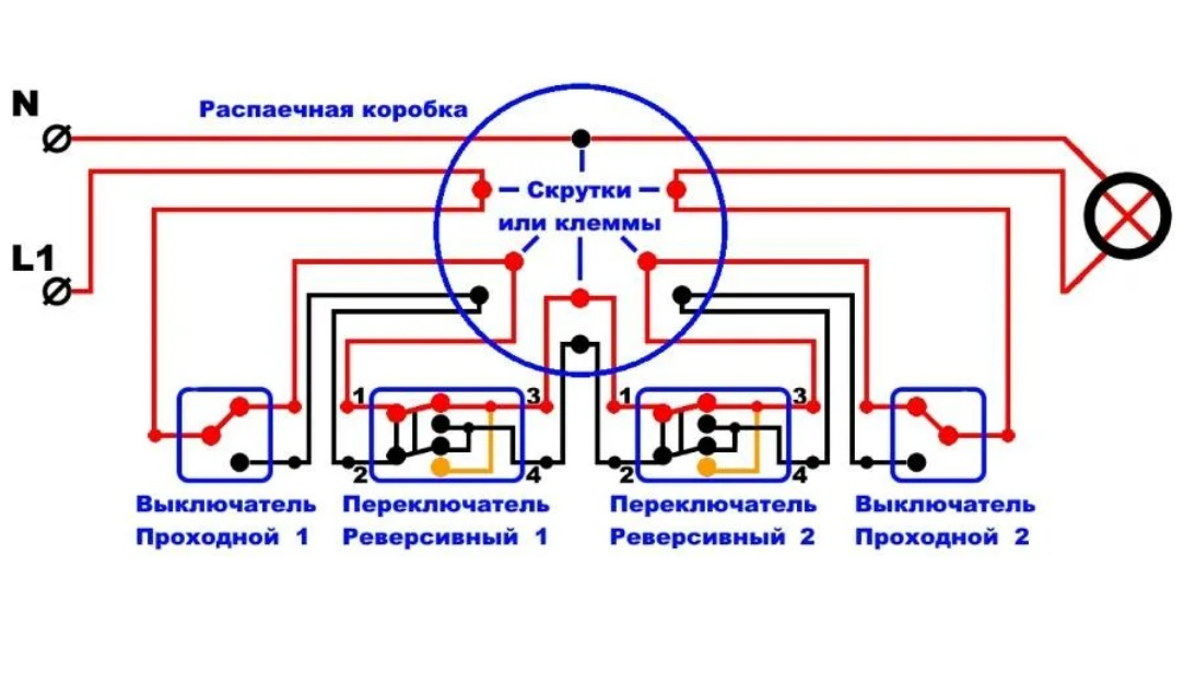 Управление освещением с трех мест и более мест ЭЛЕКО - Интернет-магазин электрик