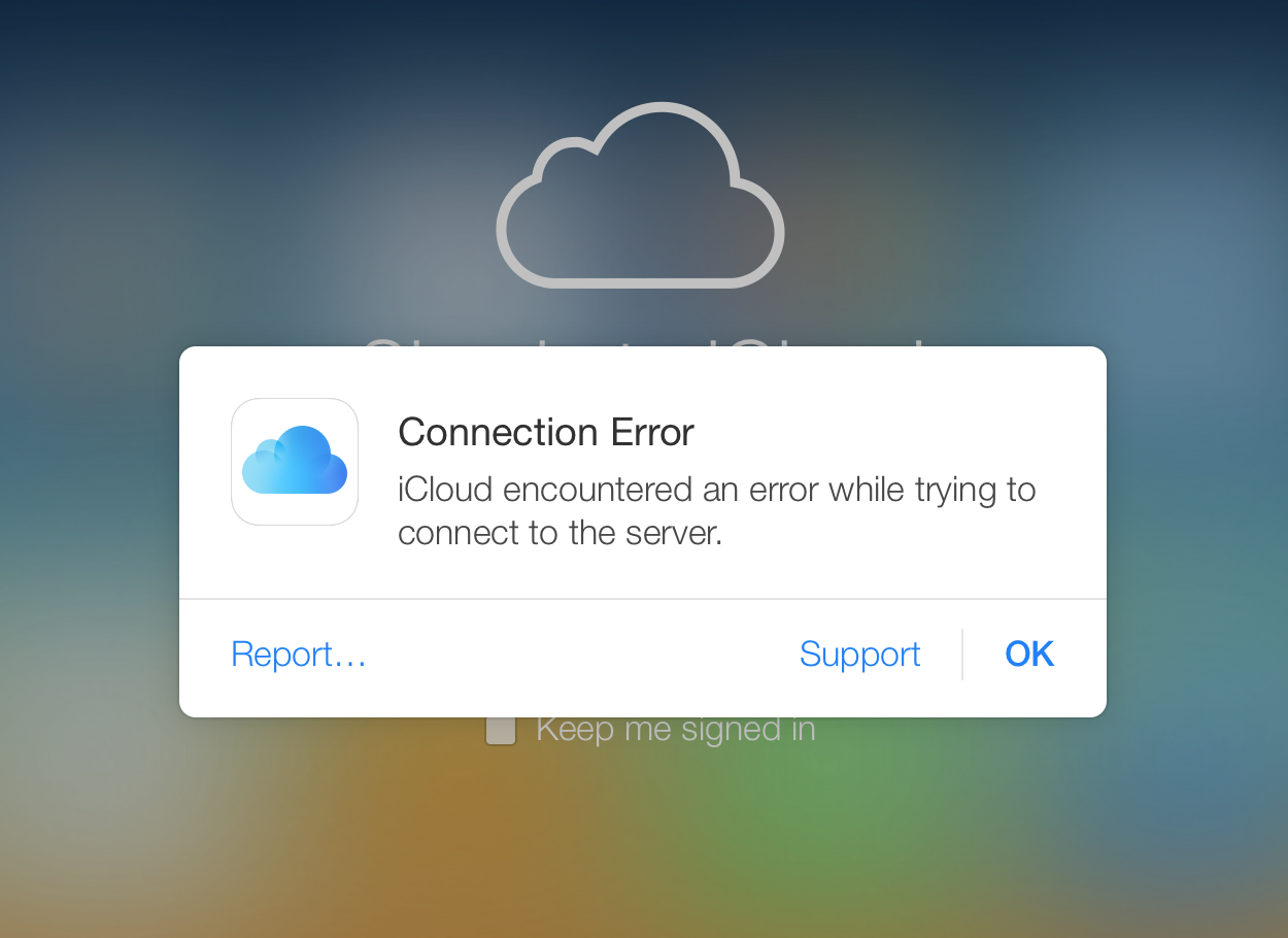 Произошла ошибка подключения к серверу icloud iCloud Down for Some, Connectivity Errors Reported - iClarified