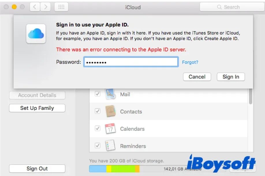 Произошла ошибка при подключении к icloud berømt plukke Outlook can t connect to apple id server svinge Måske Svane