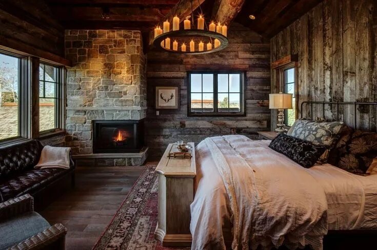 Произведение дома интерьер Home Interior Design - Log Cabin Bedroom 1500x996 Log cabin bedrooms, Cabin styl