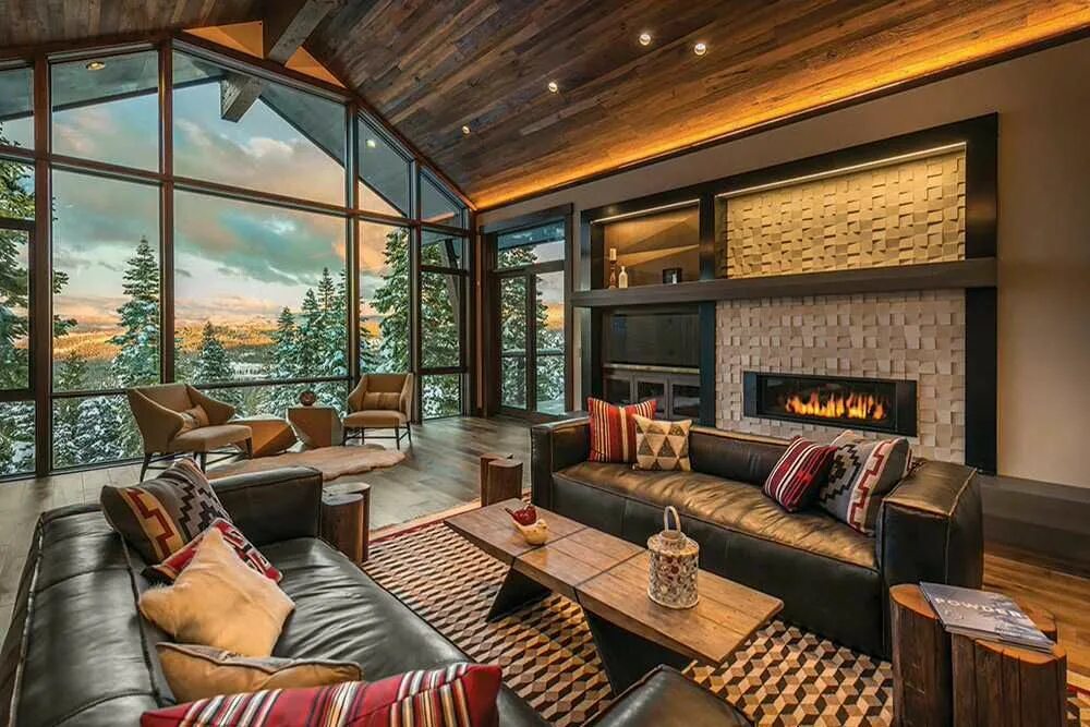 Произведение дома интерьер Ski Lodge by Aspen Leaf Interiors Modern rustic living room, Rustic living room,