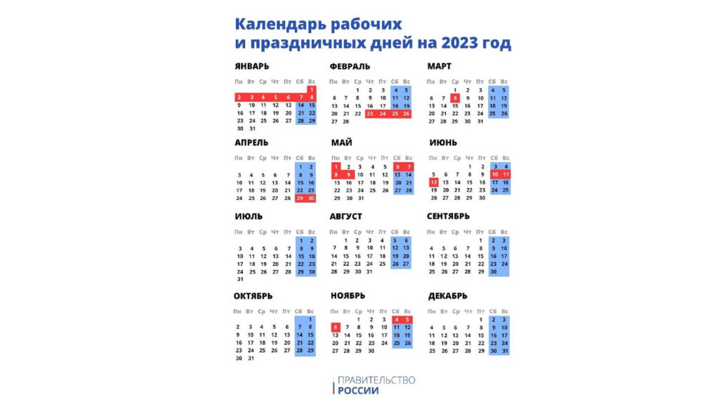 Производственный календарь 2023г утвержденный с праздниками Календарь праздничных дней для россиян на следующий год - Информационный вестник