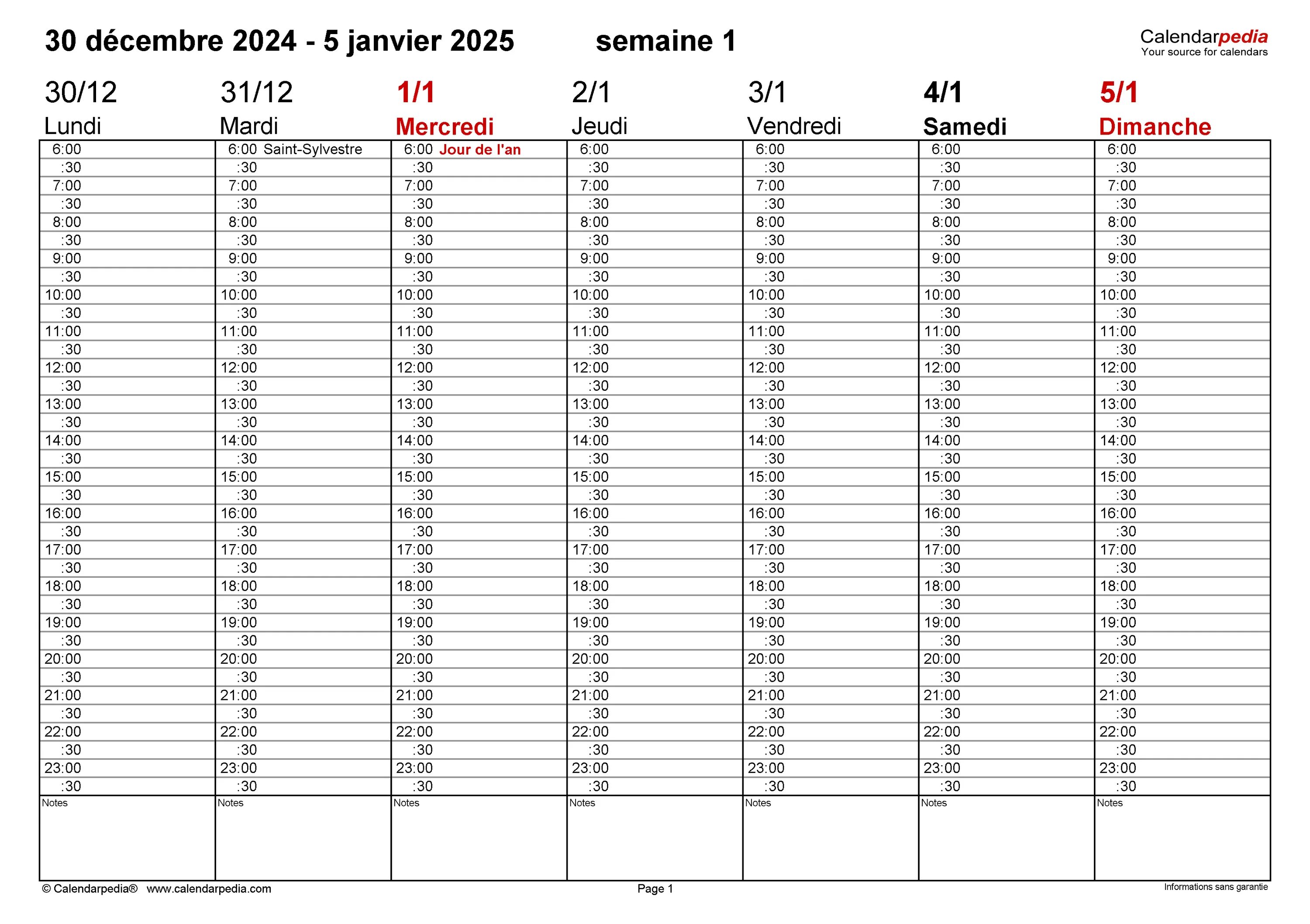 Производственный календарь 2024 2025 в эксель Calendrier hebdomadaire 2025 Excel, Word et PDF