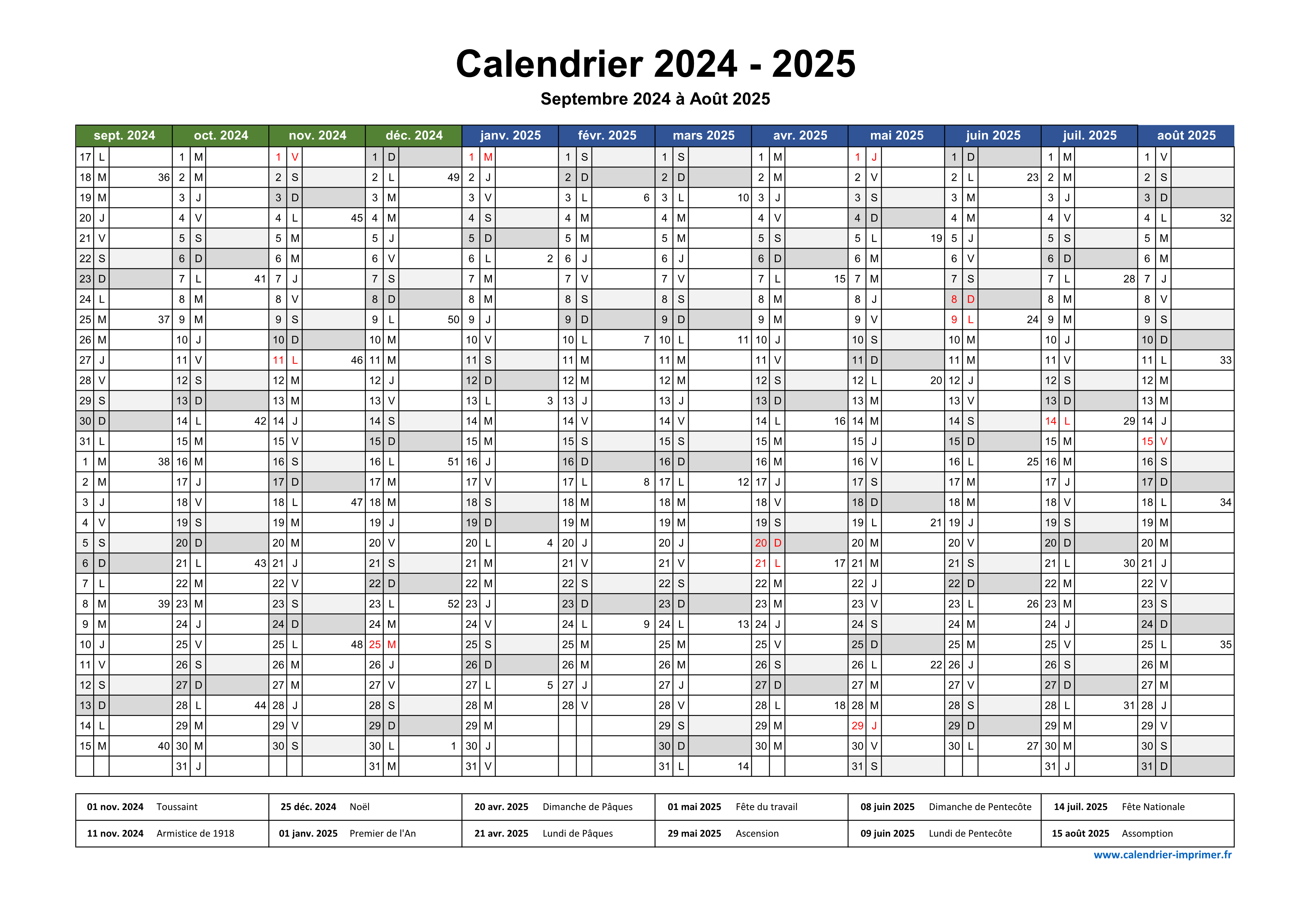 Производственный календарь 2024 2025 в эксель Le bon voisinage