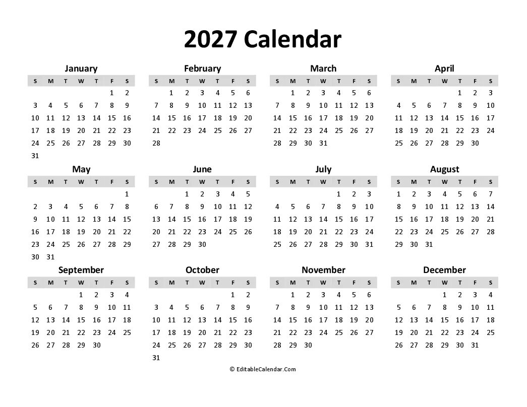 Производственный календарь 2025 2026 2027 2027 Calendar Printable