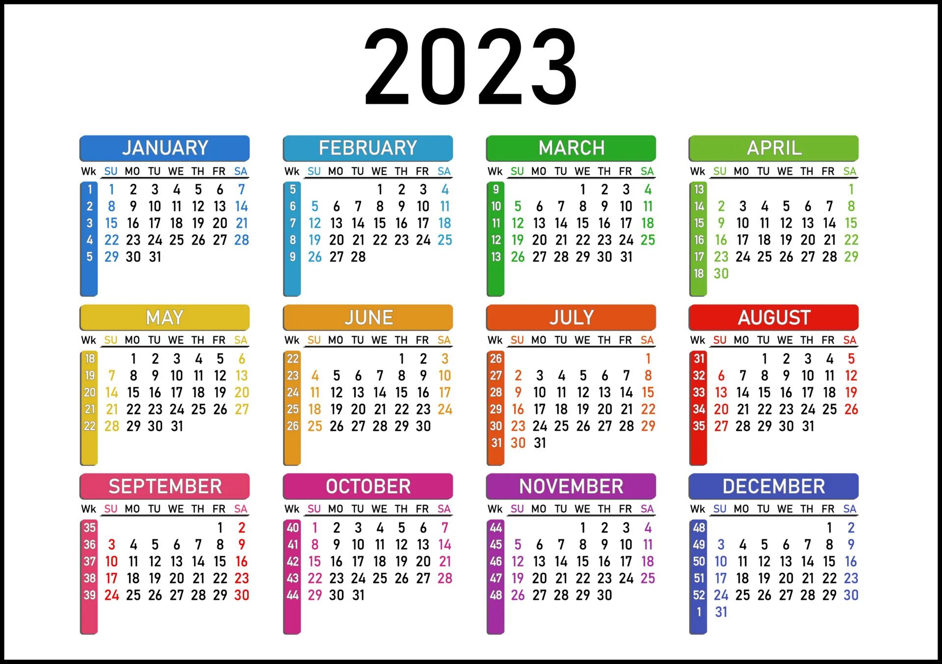 Производственный календарь 2025 для распечатки 2023 vector calendar 12284287 Vector Art at Vecteezy