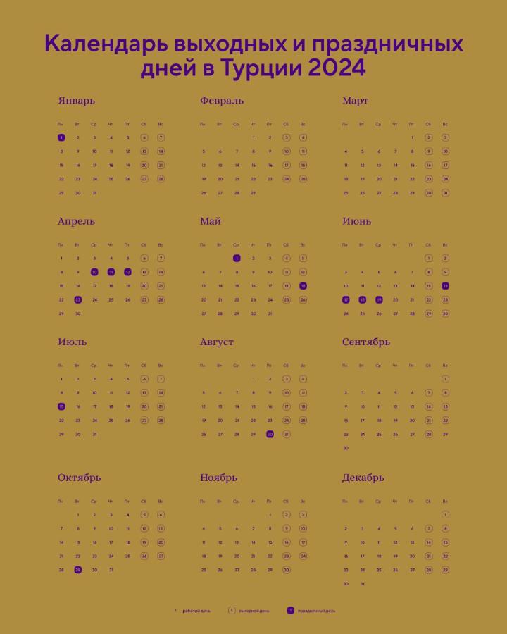 Производственный календарь турции 2025 Производственный календарь Турции. - Дмитрий Прохоренко на TenChat.ru