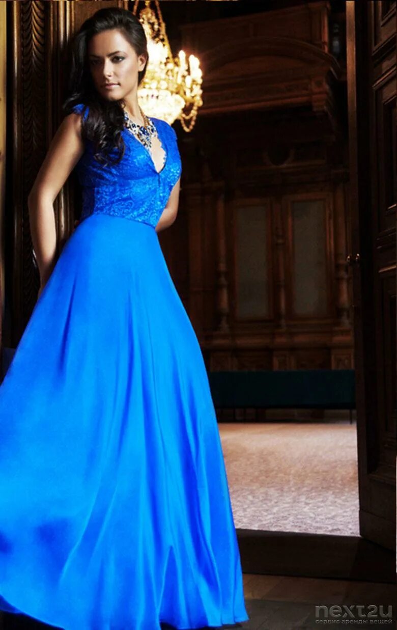 Прокат вечерних платьев фото Blue Sky Long Evening Dress - прокат от 2000 руб. Москва