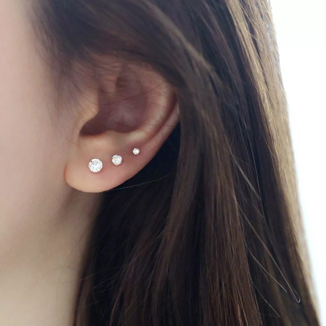 Прокол хеликс фото с серьгой в ухе Pin on Cartilage Piercings