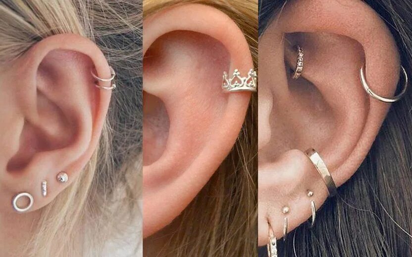 Прокол хряща уха фото 48 modelos de piercing na orelha para você se apaixonar Piercings, Cute ear pier