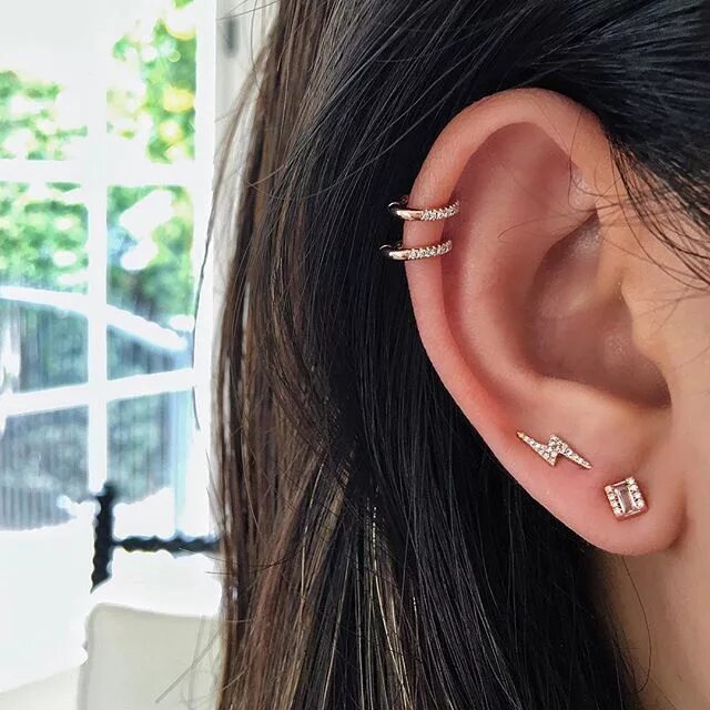 Прокол хряща уха красивые фото ＥＦ ＣＯＬＬＥＣＴＩＯＮ (@efcollection) * Instagram photos and videos Unique ear piercings