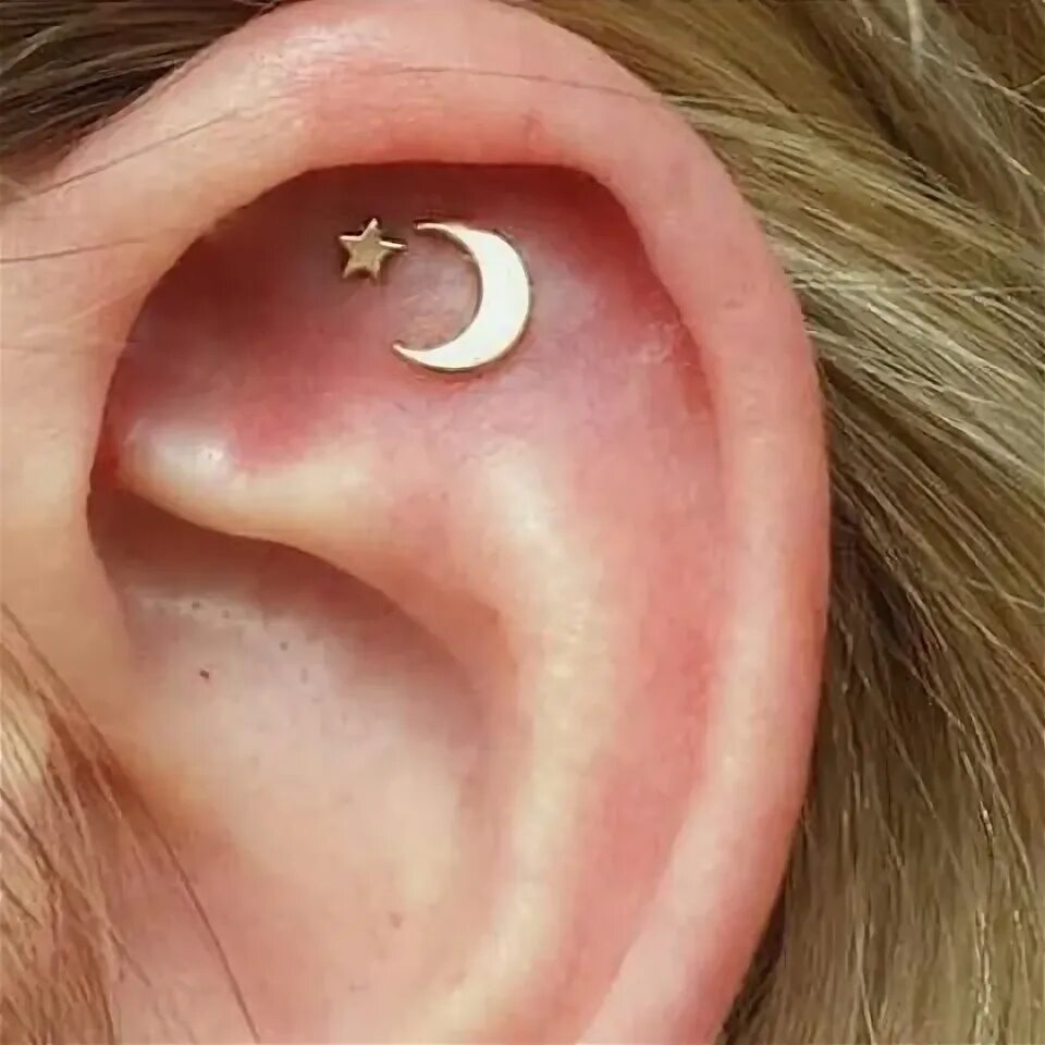 Прокол уха флэт фото Pin on ear rings