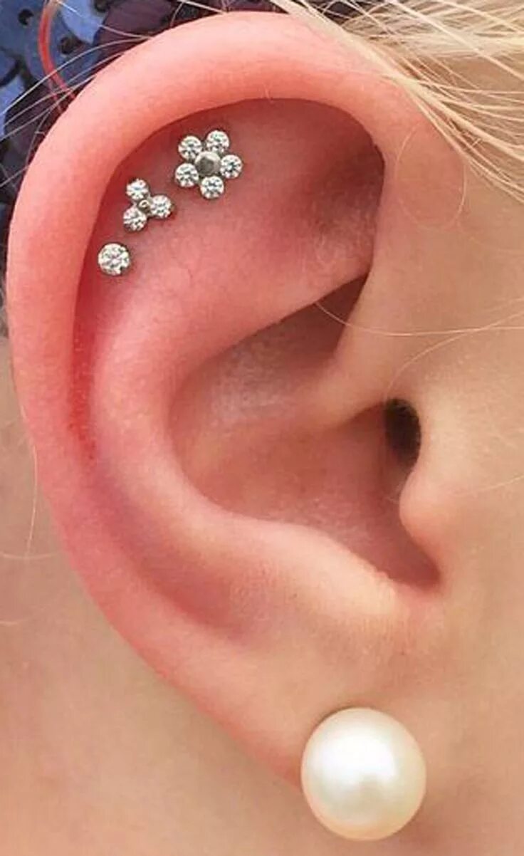 Прокол ушей хеликс фото Ear Piercings for Cartilage Earring, Tragus Stud ... Earings piercings, Ear jewe