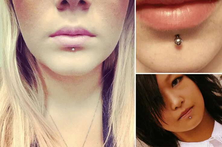 Прокол верхней губы фото Pinterest Labret piercing, Piercing, Labret