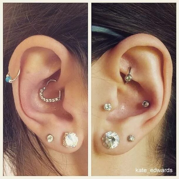 Проколола сердце шпилькой фото в ленту I love all my piercings 3 #piercings #rook #helix #tragus #conch #daith #lobe #d