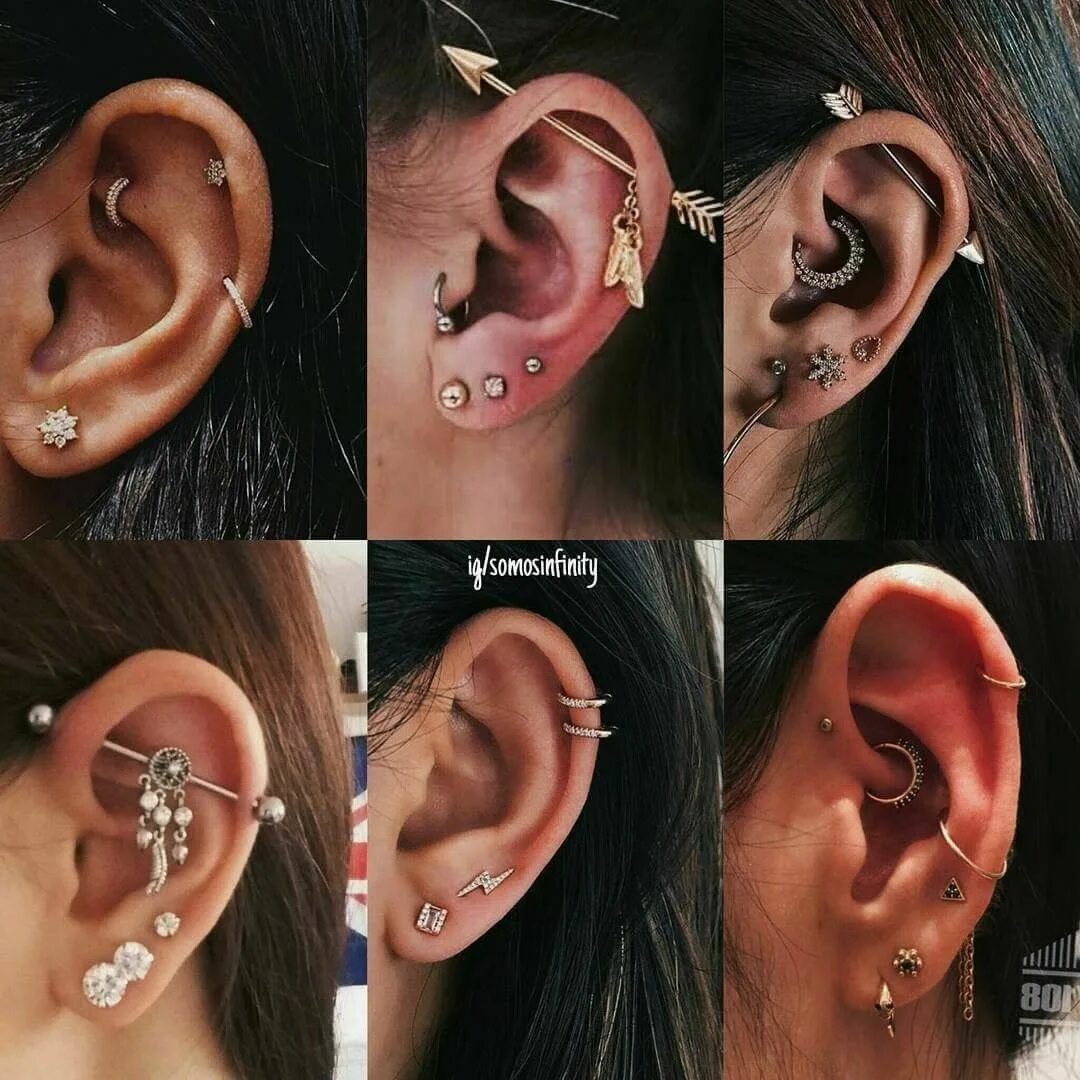 Проколы хряща уха названия и фото Pin on things to buy Cute ear piercings, Earings piercings, Cool ear piercings