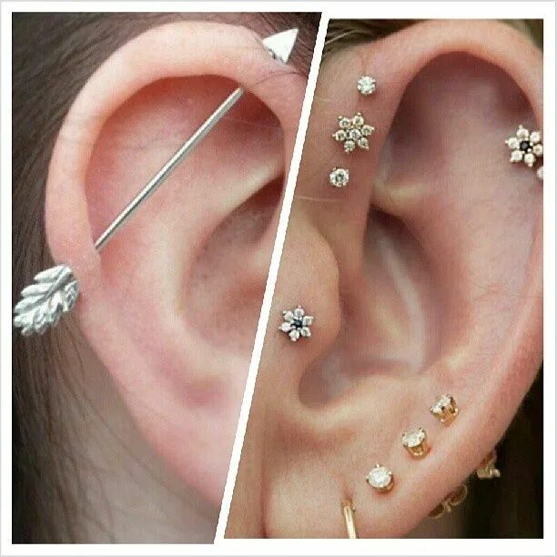 Проколы уха названия с фото Tattoo Ideas Central Cute ear piercings, Sparkly earrings, Elegant earrings