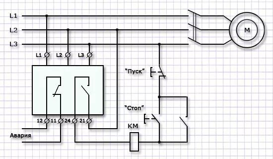 Промежуточное реле подключение насоса Схема подключения реле контроля фаз - Меандр - занимательная электроника