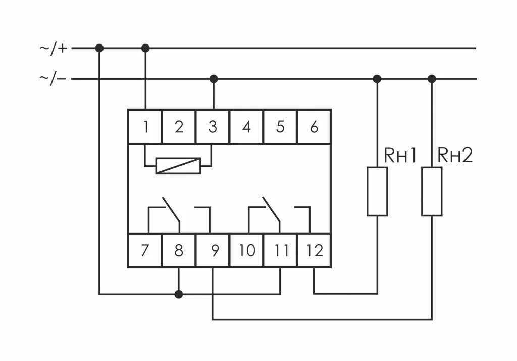 Промежуточное реле схема подключения Промежуточное реле PK-3P/230V, 3 перекидных контакта 8А, управление 230V AC - ку