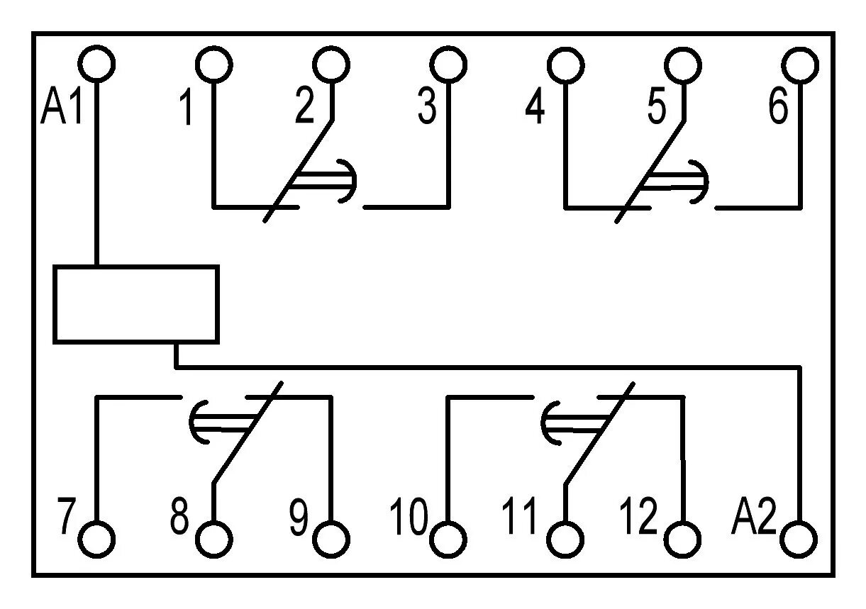 Промежуточное реле схема подключения Реле промежуточные ПЭ45А купить в опт и розницу МансарПром