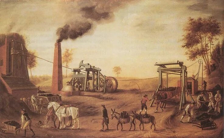 Промышленная революция фото Industrial Revolution Paintings Industrial revolution, Coal mining, Revolution a