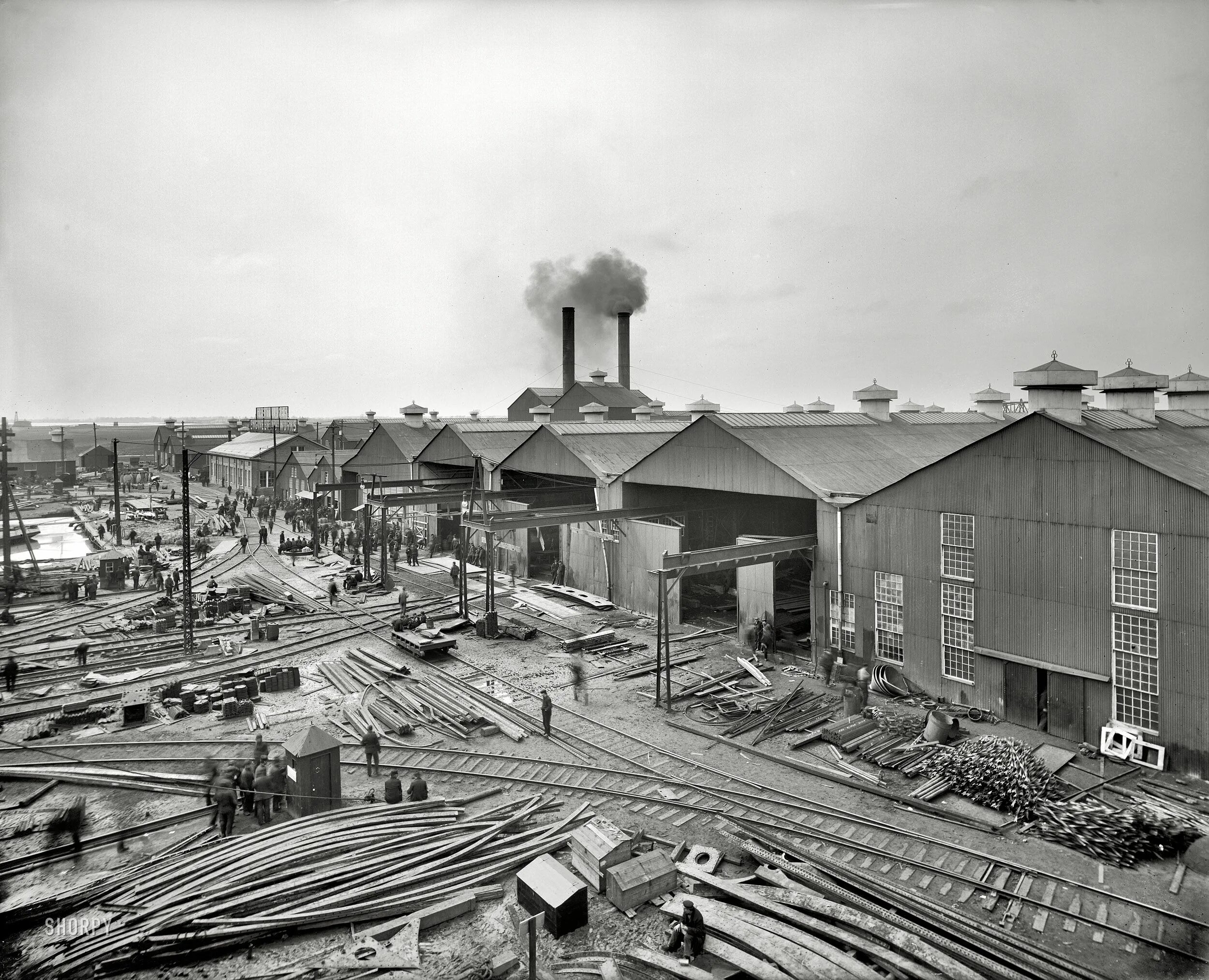 Промышленная старые фото c. 1906) Great Lakes Engineering Works - Ecorse, Michigan Shorpy historical phot